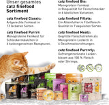 Comida húmeda para gatos Catz Finefood Purrrr Oveja Monoproteína núm. 113, para gatos con digestión sensible, 70% de contenido de carne, 16 sobres de 85 g cada uno