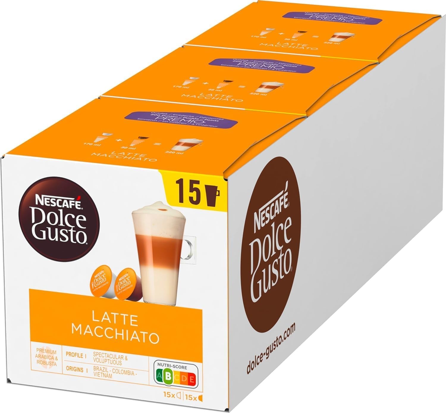 Máquina de cápsulas NESCAFÉ DOLCE GUSTO Krups KP3405 Genio S Plus | Espresso Boost, presión de bomba de 15 bares | Tanque de agua de 0,8 litros | 1500 vatios | Color Rojo con Latte Macchiato
