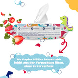 Kindii Fun Papel Higiénico Húmedo - (10X60 piezas) Papel Higiénico Húmedo - Manzanilla, Aloe Vera, Ph-Neutro, Hidrable, Refresca la zona íntima - 600 piezas