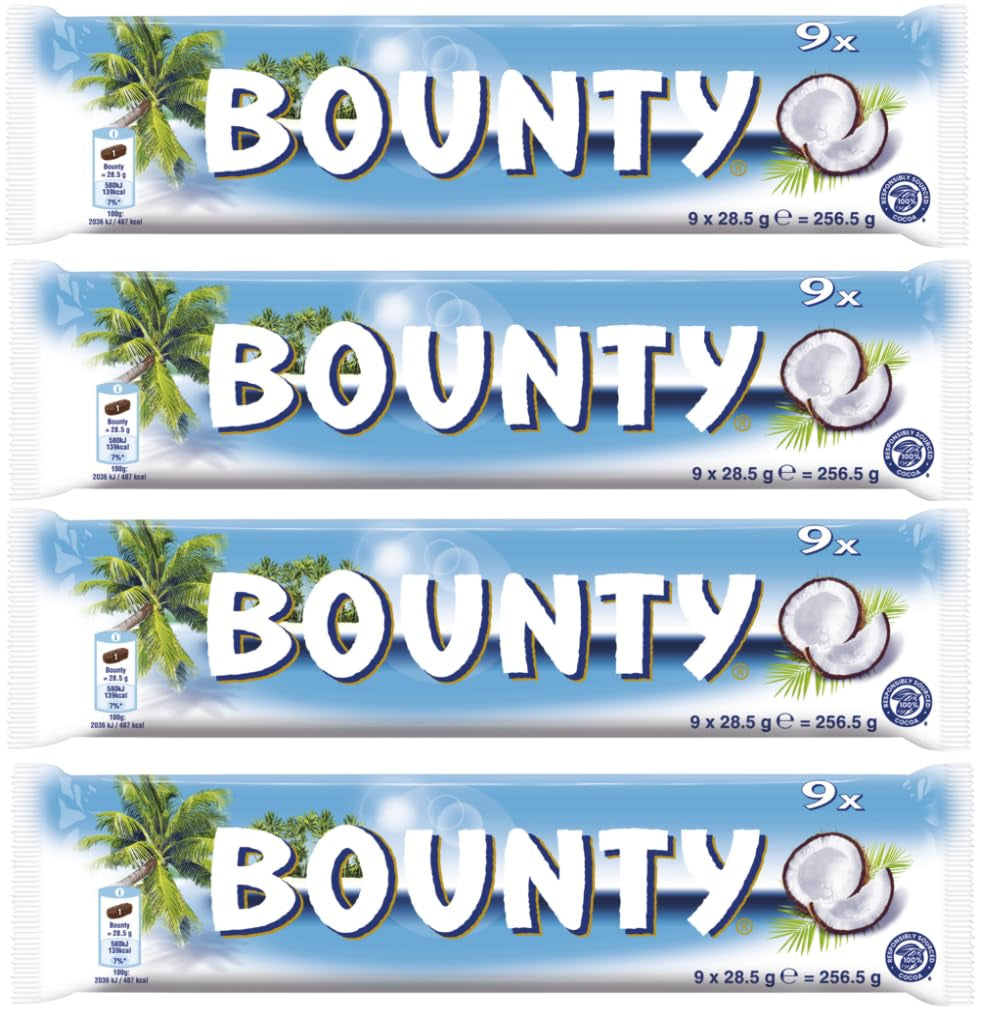 Barras de chocolate Bounty | Coco y Chocolate | Varios tamaños de envases