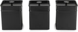 Salter BW12614EU7 Kuro Cajas de Almacenamiento - 4 Recipientes de Cocina Pan/Té/Café/Azúcar Cajas Organizadoras Cuadradas Fácil de Limpiar Mantenga los Alimentos Frescos Negro Naty Shop Cajas de Almacenamiento de Alimentos Set de 3 Piezas