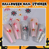 Piezas de pegatinas para uñas 3D de Halloween, pegatinas estereoscópicas para uñas 5D, decoraciones para uñas, accesorios de diseño de uñas