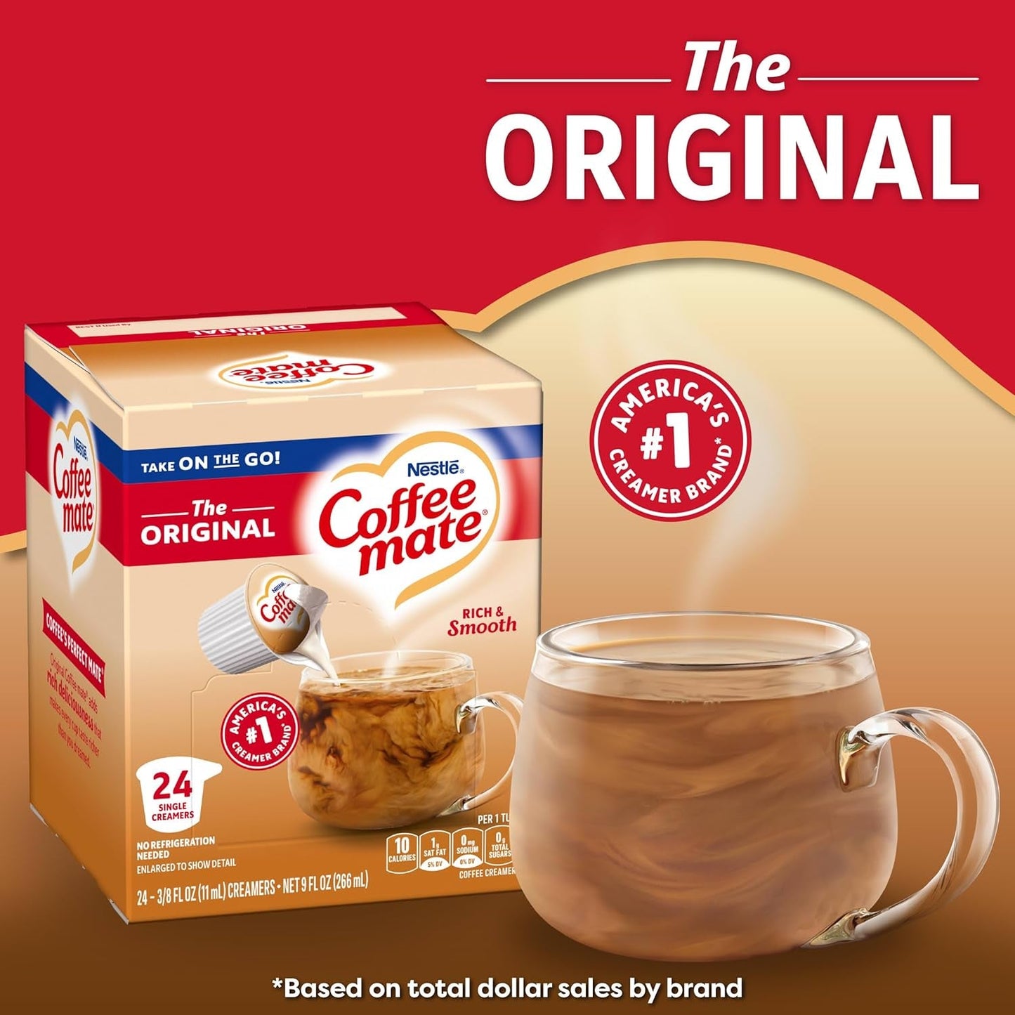 Nestlé Coffee-Mate Original Flüssige Kaffeesahne (24x11ml) ¡Importado en EE. UU.!