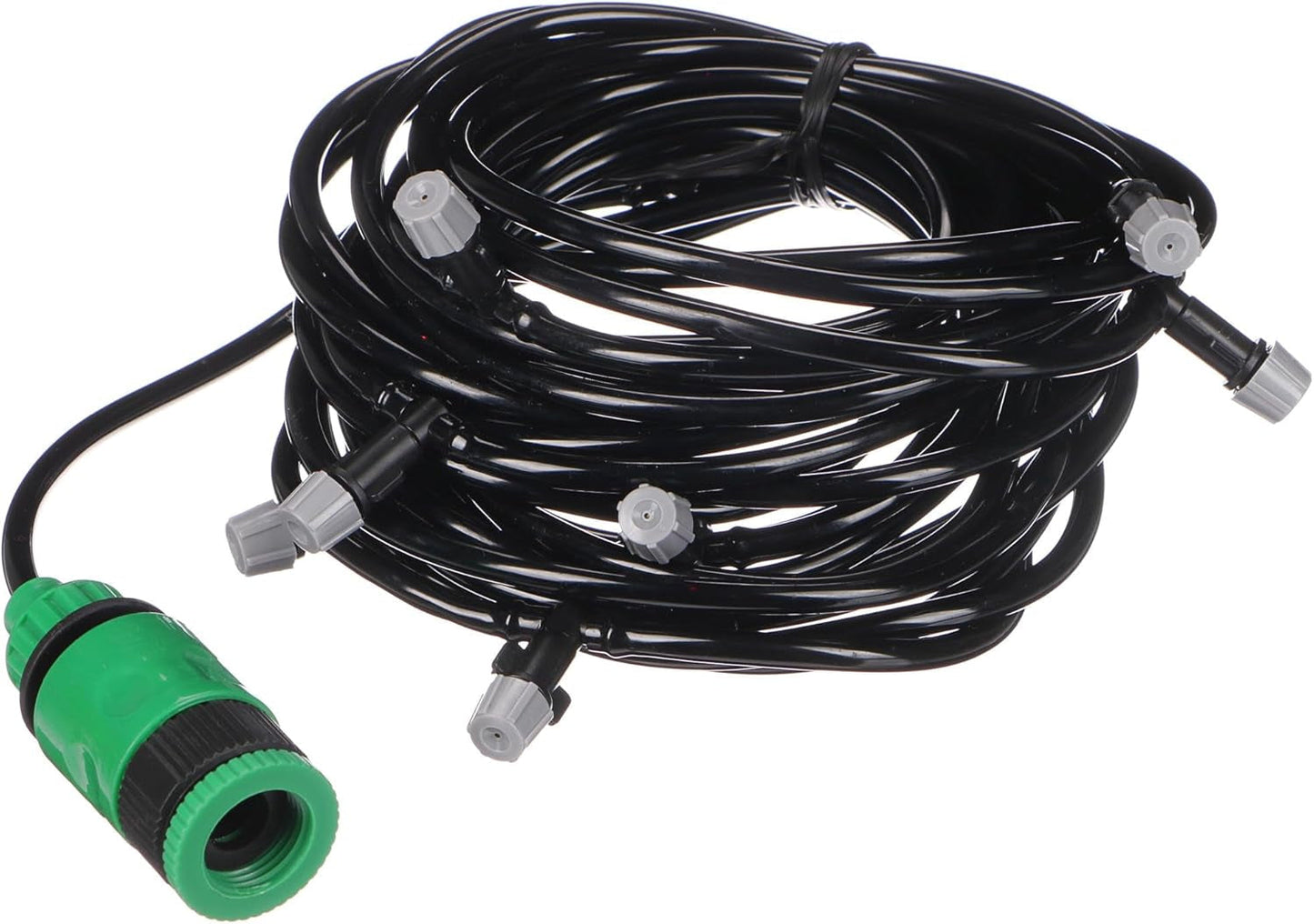 Manguera pulverizadora de jardín GARDEN MIST 20 m | Manguera de riego flexible con 20 boquillas | Riego, refrigeración en días calurosos | Para invernaderos, pérgolas, arbustos | Fácil de usar, negro