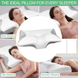 Almohada ortopédica, Almohada para el dolor de cuello, Almohada viscoelástica, Almohada ortopédica para el cuello, Almohada ortopédica para dormir, Almohada ortopédica para soporte del cuello, Piezas de almohada antirronquidos Almohadas ortopédicas cervicales Naty Shop