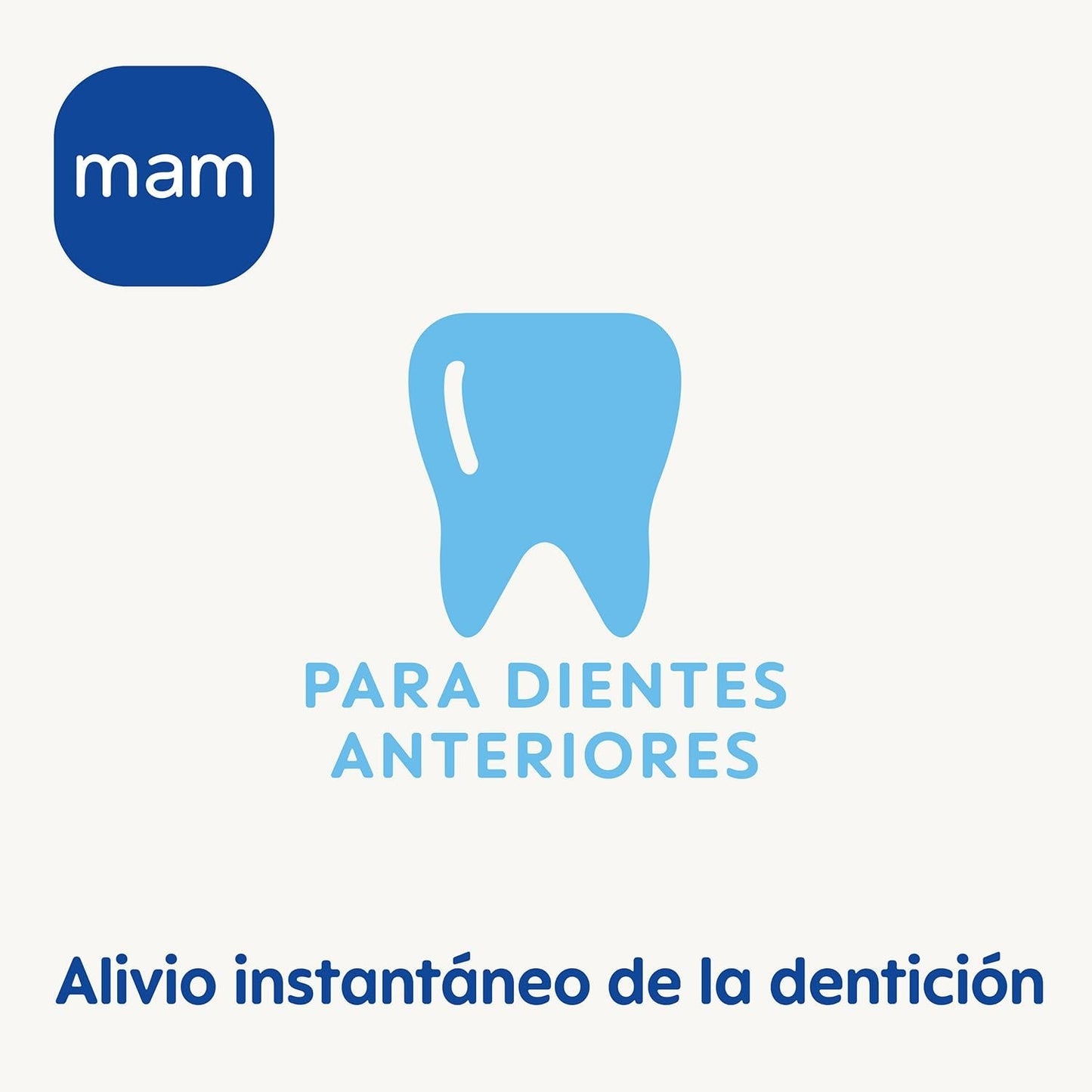 MAM Anillo Mordedor, 2 Meses en Adelante, Alivio Inmediato para Erupción Posterior, Extra Ligero y Fácil de Agarre y Sujetar, Incluye Hebilla, Fácil de Limpiar, Neutro, 1 Pieza