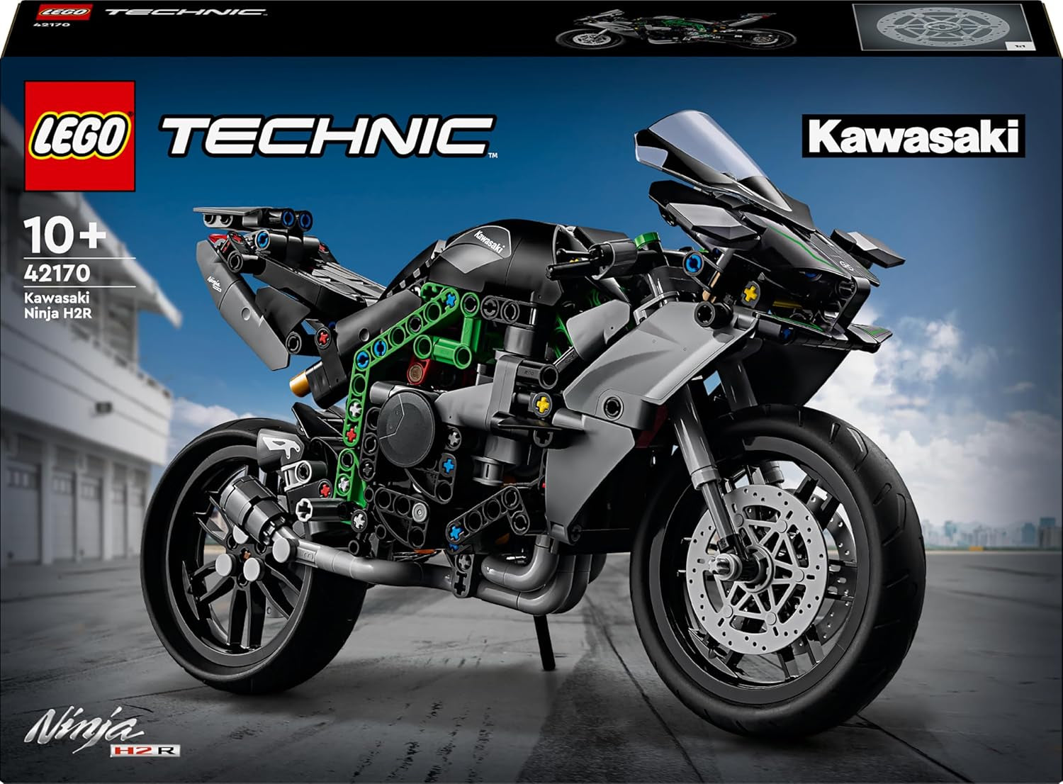 LEGO Technic Moto Kawasaki Ninja H2R, regalo de cumpleaños para niños y adultos, decoración, juguete, modelo para niños y niñas a partir de 10 años 42170 Juegos de construcción Besuche den LEGO-Store