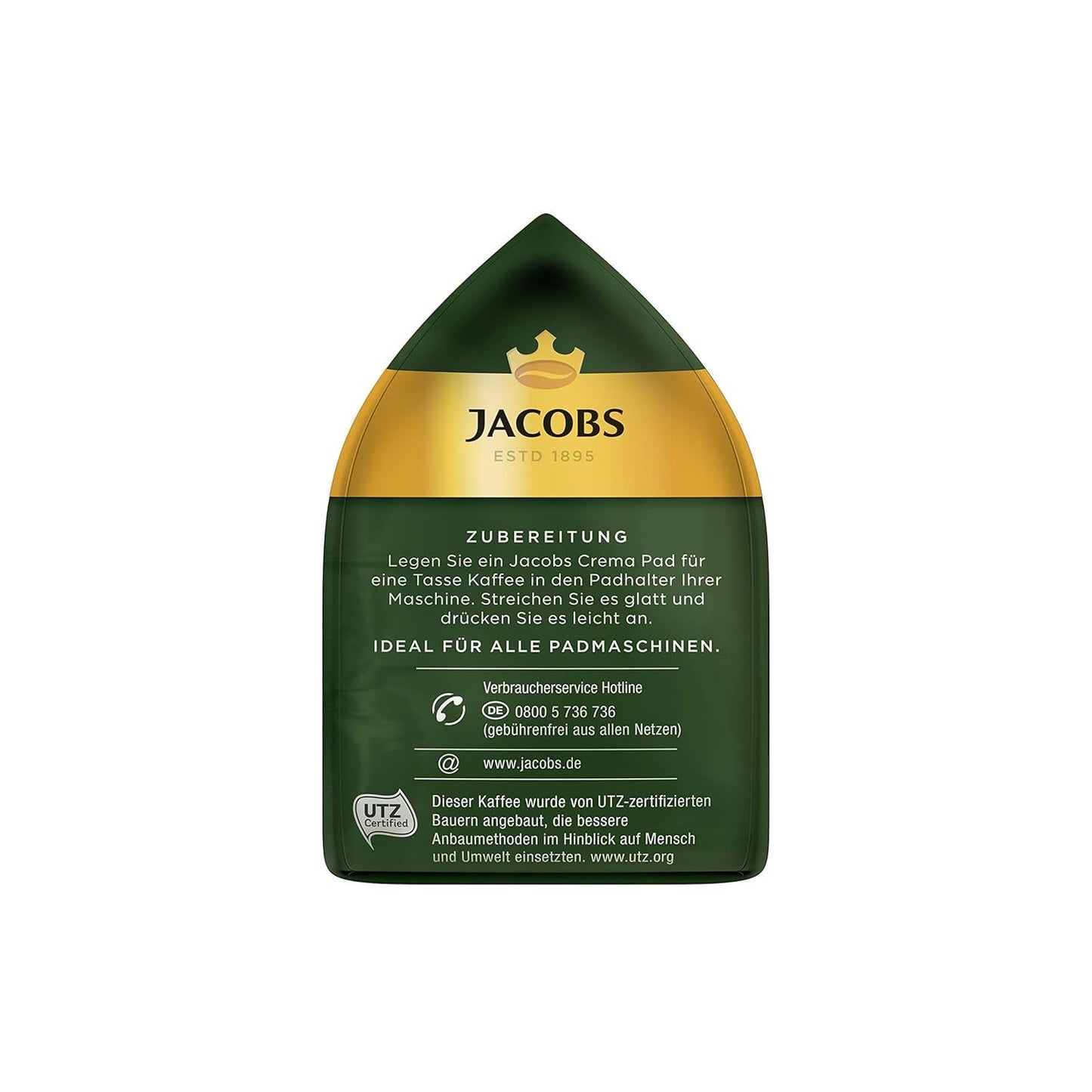 Kräftig Cream Pads, 90 Kaffeepads compatibles con Senseo UTZ-zertifiziert, paquete de 5, 5 x 18 Getränke & Cream Pads, 90 Kaffeepads compatibles con Senseo UTZ-zertifiziert, 5er Pack, 5 x 18 Getränke