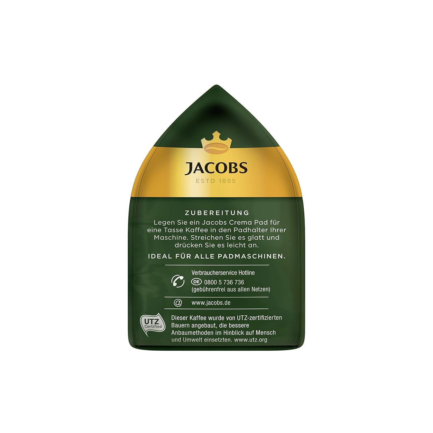 Kräftig Cream Pads, 90 Kaffeepads compatibles con Senseo UTZ-zertifiziert, paquete de 5, 5 x 18 Getränke & Cream Pads, 90 Kaffeepads compatibles con Senseo UTZ-zertifiziert, 5er Pack, 5 x 18 Getränke