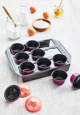 Tefal Creabake J3040104 Kuchenform, 9 Mulden, Antihaftbeschichtung, Austauschbar, Perfektes Backen, Kreative Und Leckere Rezepte, Nicht Compaible Mit Cake Factory, Creabake Moldes y bandejas para hornear Naty Shop