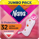 Servilletas Sanitarias Ultra Regulares - Flujo Moderado - 32 toallitas en bolsas individuales