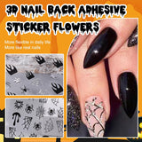 5 pegatinas de uñas 3D de Halloween, pegatinas de uñas estereoscópicas 5D, decoraciones de uñas, accesorios de diseño de uñas