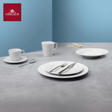Juego de vajilla Gerlach 1760 - 18 piezas - Servicio de mesa para 6 personas - Juego de platos - Porcelana moderna, blanco