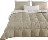 PETTI Artigiani Italiani - Edredón de invierno para cama de matrimonio, maxi, monocromático, doble cara, blanco, gris, 100% Made in Italy Edredones y edredones Naty Shop Marrón Medidas cama 120-130X200: [Edredón 220 X 260 Cm]