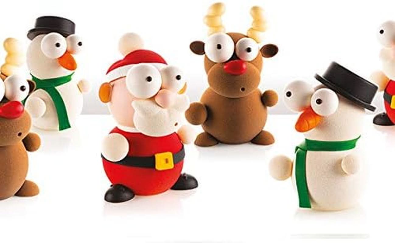 SILIKOMART Kit Rudolf Formen para Chocolate, Navidad, 5 piezas Cocina Naty Shop