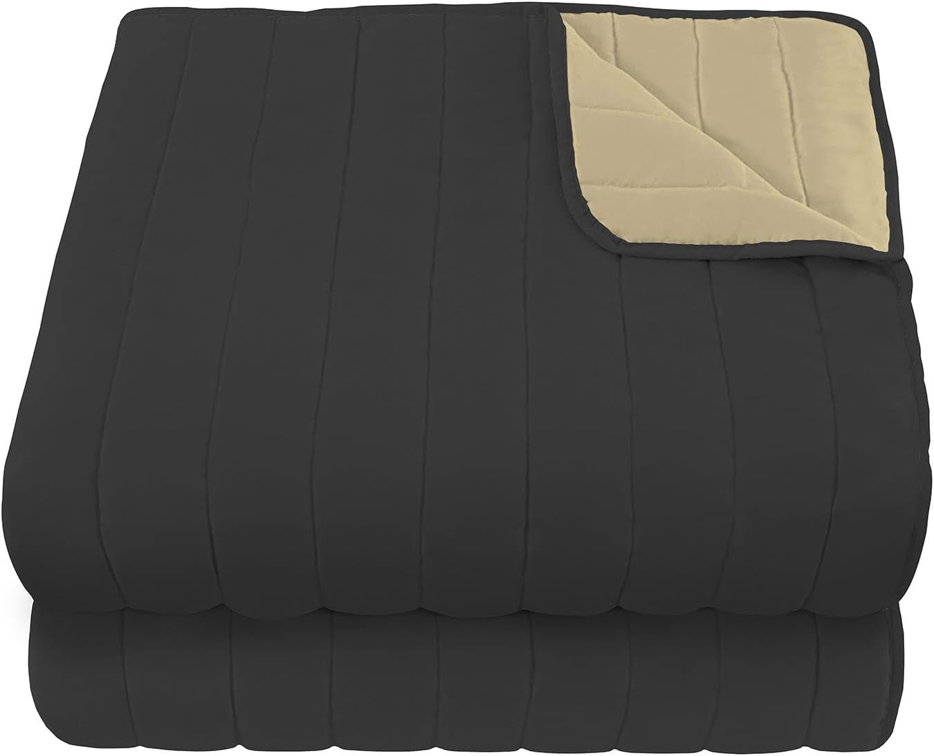 Ropa de cama italiana cama doble Estivo, microfibra, castaño/gris, 260 x 270 cm Edredones y edredones Naty Shop