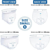 Braguitas Premium para Incontinencia para Adultos, Alta Absorbencia, Talla S, 12 Piezas