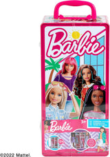 Theo Klein 5801 Barbie Armario con Barras y Compartimentos, Juguete a Partir de 3 años, Incluye Accesorios, Multicolor