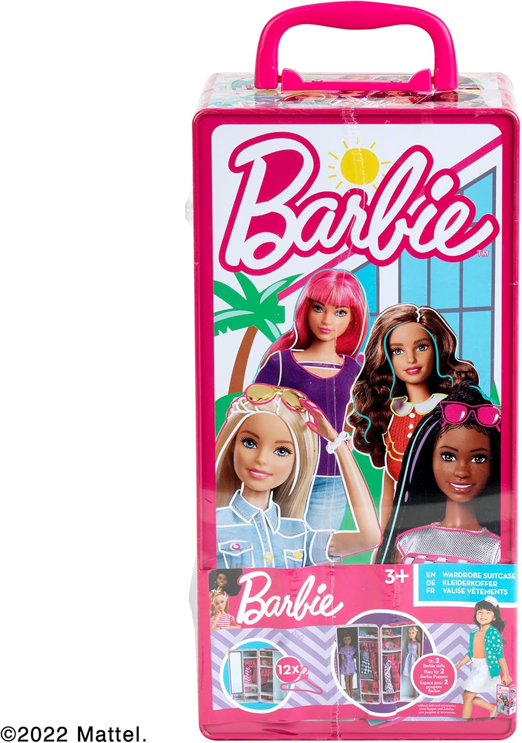 Theo Klein 5801 Barbie Armario con Barras y Compartimentos, Juguete a Partir de 3 años, Incluye Accesorios, Multicolor