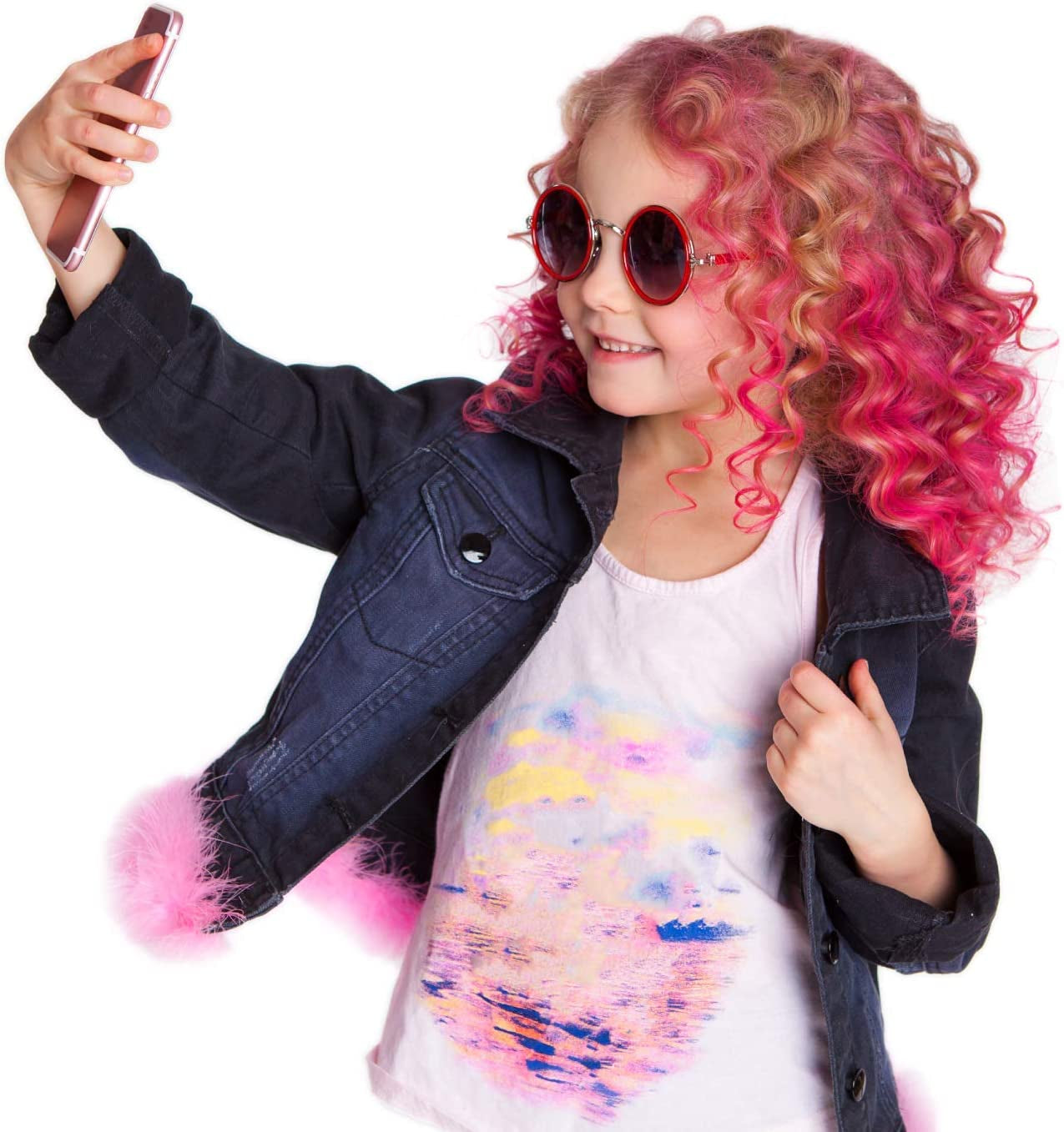 Desire Deluxe Tizas para el Cabello Regalos para Niñas, Tizas para el Cabello para Teñir el Cabello Juguetes para Navidad, 10 Bolígrafos de Tinte para el Cabello Lavables para Carnaval, 3 4 5 6 7 8 9 11 Años Naty Shop