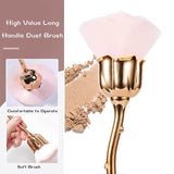 Nail Art Staubpinsel para manicura Rose Kopfbürste,Nagel Kunst Staub Entferner Pinsel,Make-Up-Pinsel Weich,Zubehör Nagel Werkzeuge