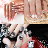 4600 Stück Strasssteine ​​​​Für Nägel, Nagel Glitzersteine ​​​​3 Verschiedene Stil Flache Nail Gems Nägel Steine ​​​​Klein Nagel Steinchen Mit Pinzette Und Strass Picker Dotting Pen para Nägel/Kleidung/Handwerk