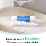 LILLYDOO Feuchte Waschtücher 350 Stück (7 X 50), 100% libre de plástico, Extra Großes Tuch, Ohne Parfüme Naty Shop