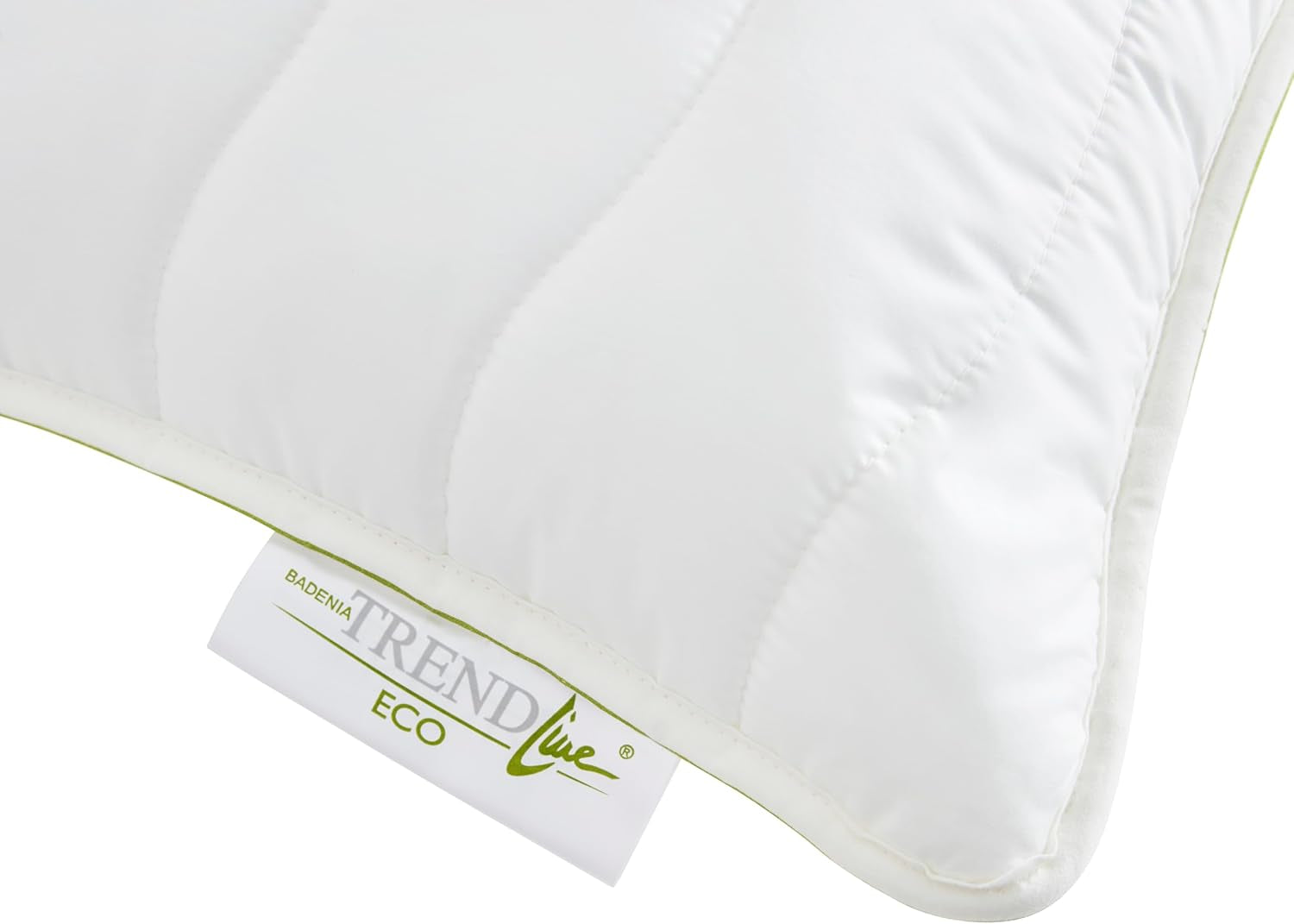 Badenia Trendline Eco Pillow Aerelle Blue 80 X 80 Cm, blanco, certificado Oeko-Tex, producido según el estándar de calidad alemán Naty Shop almohadas estándar