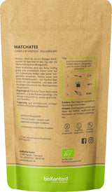 BIO Matcha en polvo 200 g I Sin aditivos - 100% natural I Té Matcha japonés premium I Té verde en polvo de
