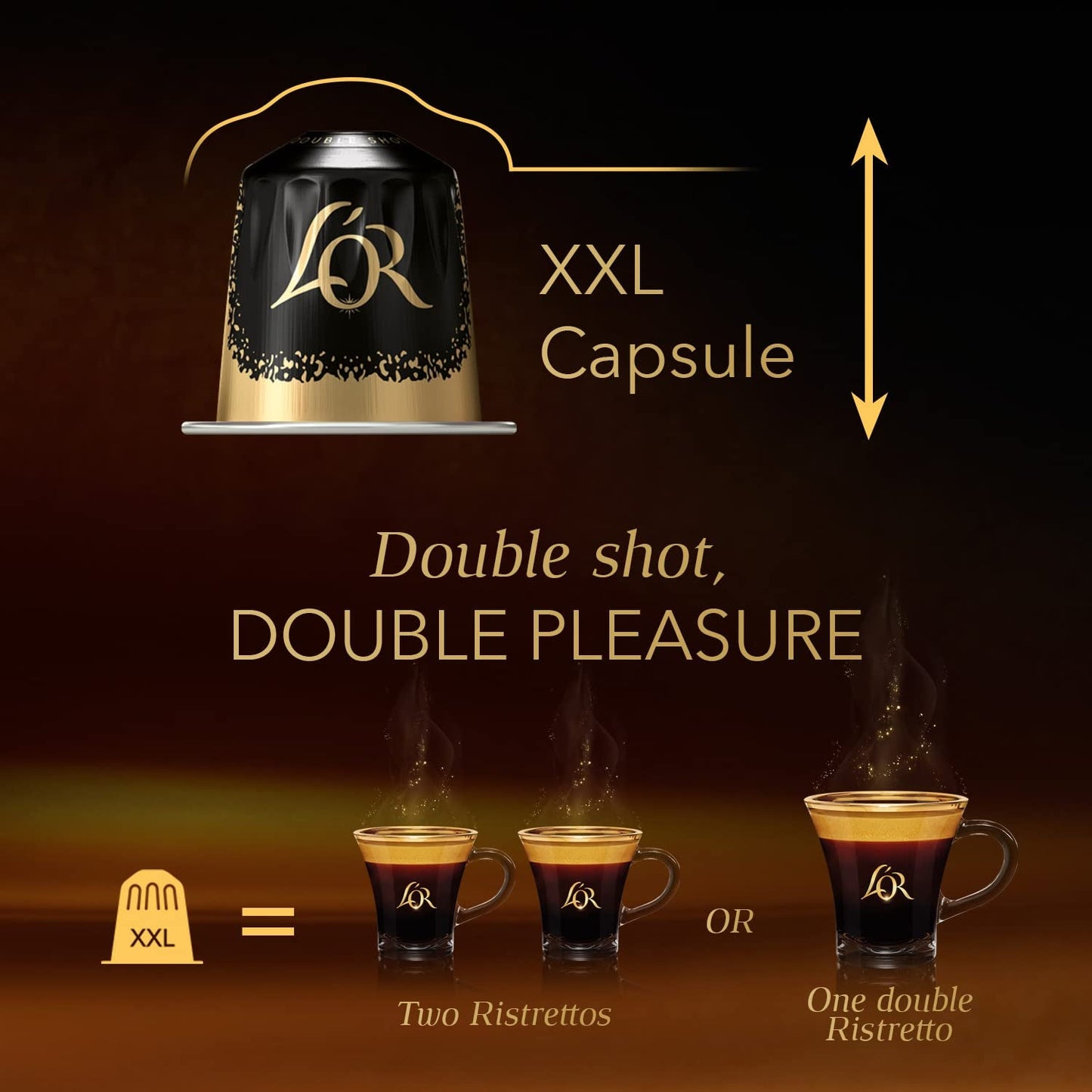 L'OR Barista Kaffeekapseln Ristretto, exclusivo para L'OR Barista Maschinen, paquete de 5, 5 x 10 Kapseln