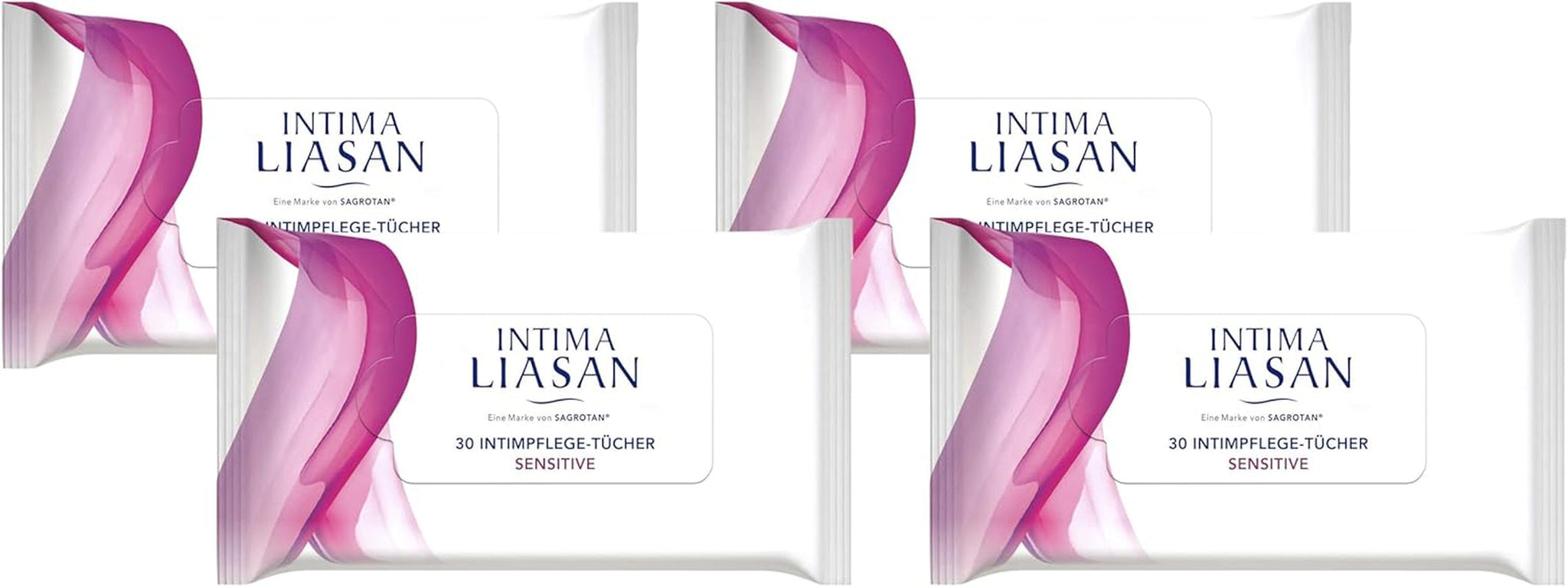 Intima by Sagrotan Toallitas de cuidado íntimo Sensitive, sin jabón y sin alcohol, 30 piezas (paquete de 4)