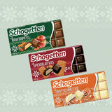 Schogetten Edición de invierno con manzanas maduras I Barra de chocolate 100g I con chocolate con leche y en cómodos trozos individuales