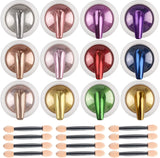 BISHENGYF Polvo de uñas cromado de oro rosaNeue Upgrade Grosse Kapazitä Chrom PulverSuper-Spiegeleffekt Metall Mirror Chrome Powder -Neon Glassy Pearl Effect Glitter Nagelkunst Pulver para salón de bricolaje