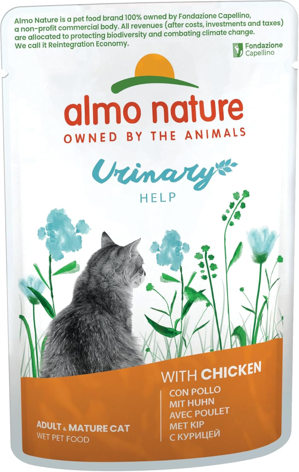 Almo Nature Functional Urinary Help - Alimento húmedo para gatos adultos con gatitos - Favorece la salud del tracto urinario - 30 sobres de 70 g cada uno