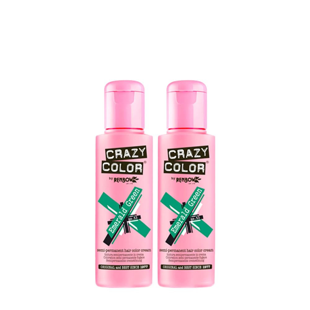 GO TOXIC Tinte para el cabello semipermanente UV en crema, 100 ml (pack 1) Naty Shop Tinte para el cabello Verde 100 Ml (pack 2)