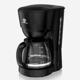 Cafetera de filtro de 1,25 L para 10 tazas de café filtrado, jarra de cristal apta para lavavajillas, termo, sistema antigoteo, apagado automático, 600 W, protección contra ebullición sin agua para el hogar y la oficina