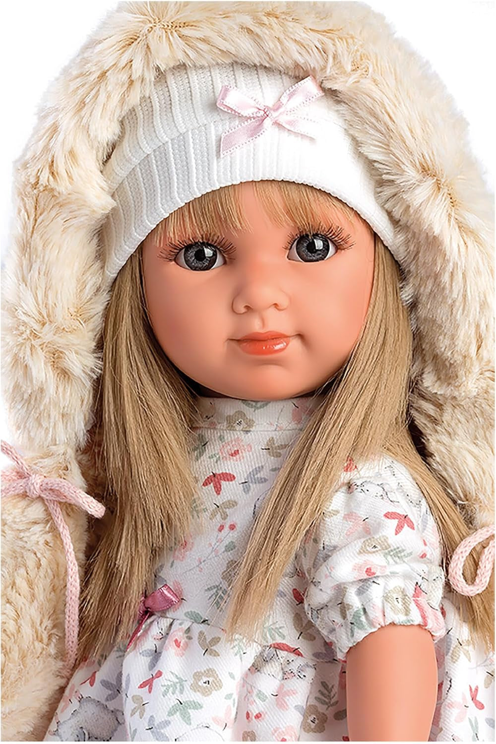 Llorens 1053541 Elena Cabello Rubio Ojos Azules Muñeca De Cuerpo Suave De Moda Incluye Traje De Moda Con Abrigo Con Capucha 35 Cm