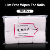 Qufiiry 300 Stück Fusselfreie Nageltücher, Toallitas para uñas sin pelusa, Fusselfrei Nagel Wattepads, Nagel Wischtücher Für Cleaner Gelnägel Nagellackentferner Wattepads Toallitas para uñas