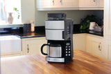 Cafetera Russell Hobbs con Molinillo y Jarra Térmica [Temporizador Digital, Cabezal de Ducha para una Extracción y Aroma Óptimo] Grind&Brew (1-10 Tazas, 3 Configuraciones de Molido) Cafetera de Filtro 25620-56