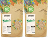 Arroz integral de grano corto Wholefood Earth - sin OGM - natural - vegano - sin lácteos - sin azúcares añadidos, 2 kg