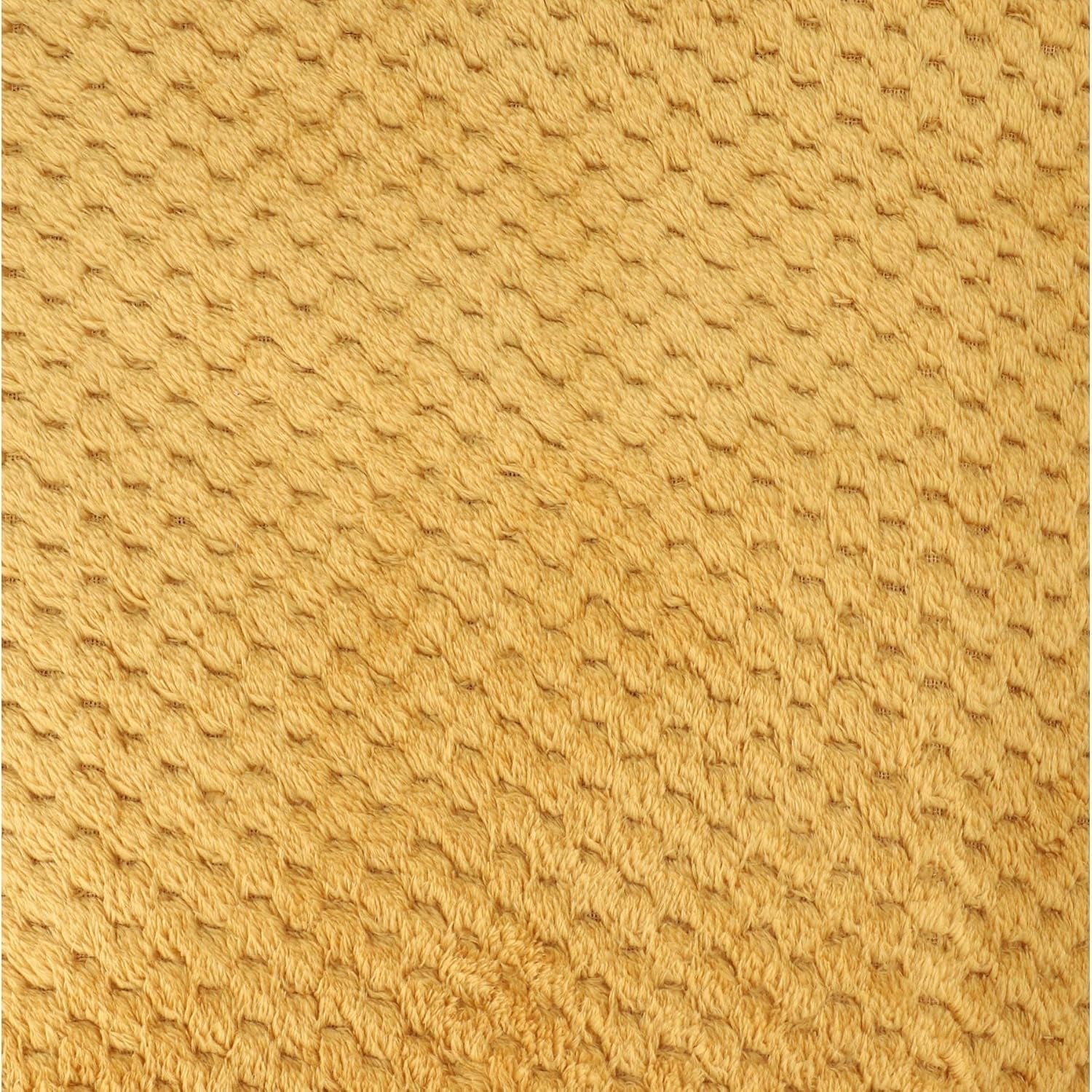 HOMLA Noah Manta decorativa suave - acogedora manta de fibra de poliéster para el hogar manta mullida para sofá cama - 150 X 200 cm estampado de granos de arroz color mostaza Camas y mantas Besuche den HOMLA-Store