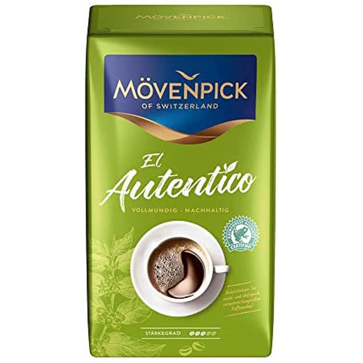 Café en grano Mövenpick El Autentico, con cuerpo, sostenible, 500g
