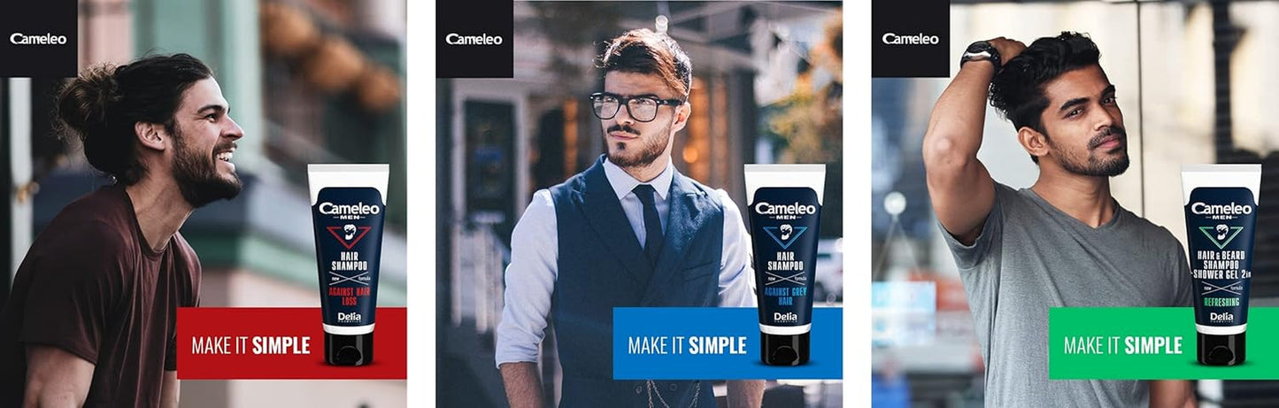 Cameleo Men - Lavado de cabello para hombres contra la caída del cabello, 150 ml Cuidado del cabello Naty Shop