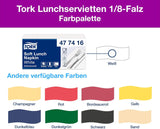 Tork Servilleta suave para el almuerzo blanca, pliegue 1/8, 3 capas, 33 cm × 33 cm, 150 servilletas, 477416