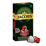 Jacobs Kapseln Lungo Intenso, Intensität 8 & Kapseln Lungo Classico, Intensität 6, 100 cápsulas de café compatibles con Nespresso®*, paquete de 10, 10 x 10 unidades