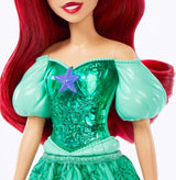 Mattel Disney Princess Ariel Doll, cabello largo, posicionable, zapatos y diadema desmontables, regalos de Disney, juguete para edades de 3 años en adelante, HLW10