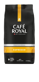 Café Royal Línea Profesional Espresso - Café en Grano para Máquinas Automáticas Espresso, Cuerpo Intenso, Tostado Intenso, Fuerza 3/5, Rainforest Alliance, 1 kg