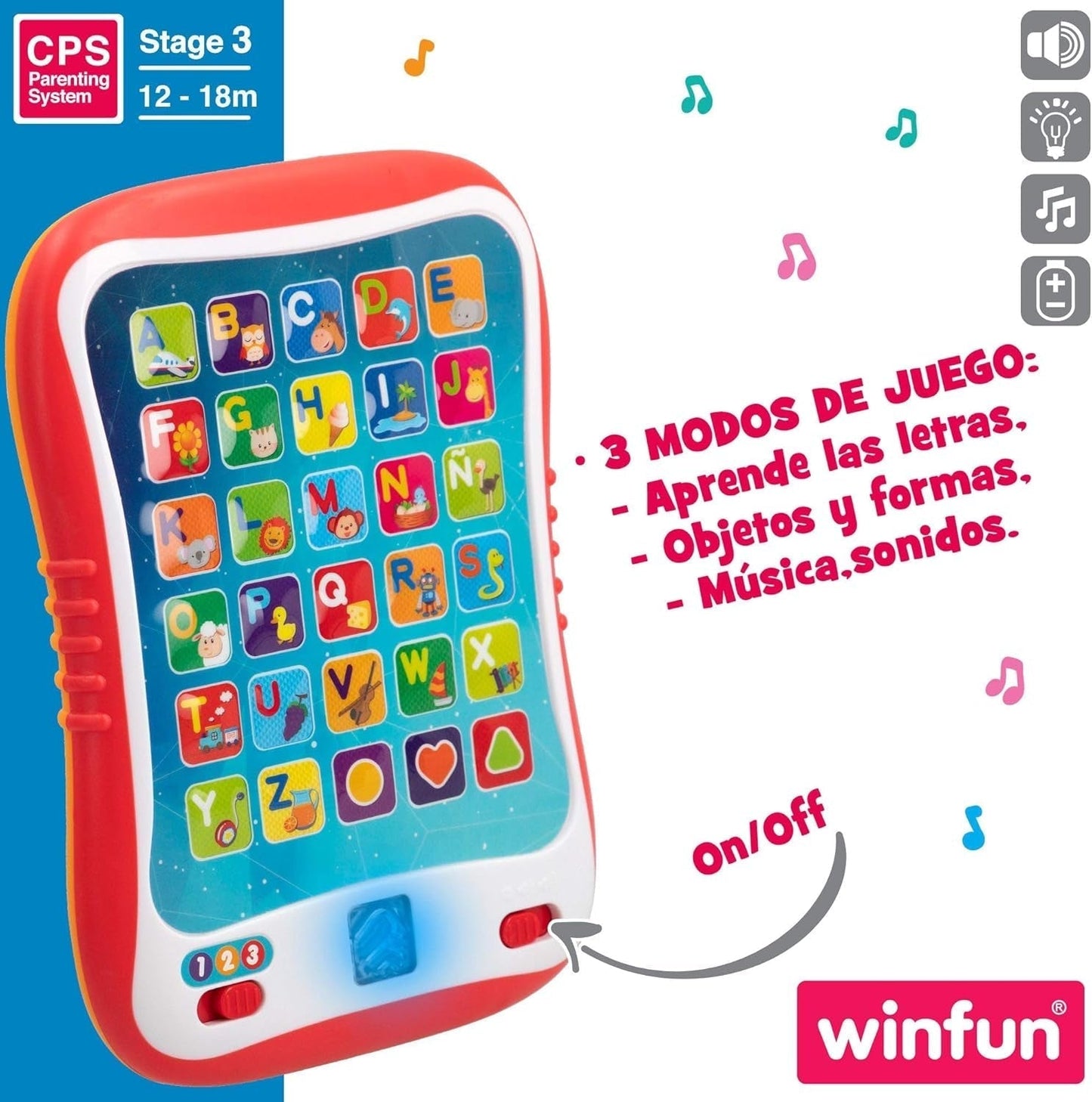 winfun ColorBaby 44256 Bandeja de Aprendizaje con Luz y Sonido Juguetes Bebé Naty Shop
