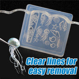 3D Gel Nail Art Silikonformen Gießformen Ocean Nail Charms Nageldesign Silikonform Quallen Muschel Nagelstempel Koralle Seestern Nagelschablonen Sommer Nagel Charms Nagel Schablone Nägel Zubehör