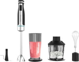 Batidora de mano Cecotec Powergear 1500 - Klingen Aus Titanium Beschichtung, 21 Geschwindigkeitsstufen, 1500 W, Inklusiv Glas Mit Deckel. (Schwarz Und Edelstahl, XL) Cocina Naty Shop 4 Zubehörteile